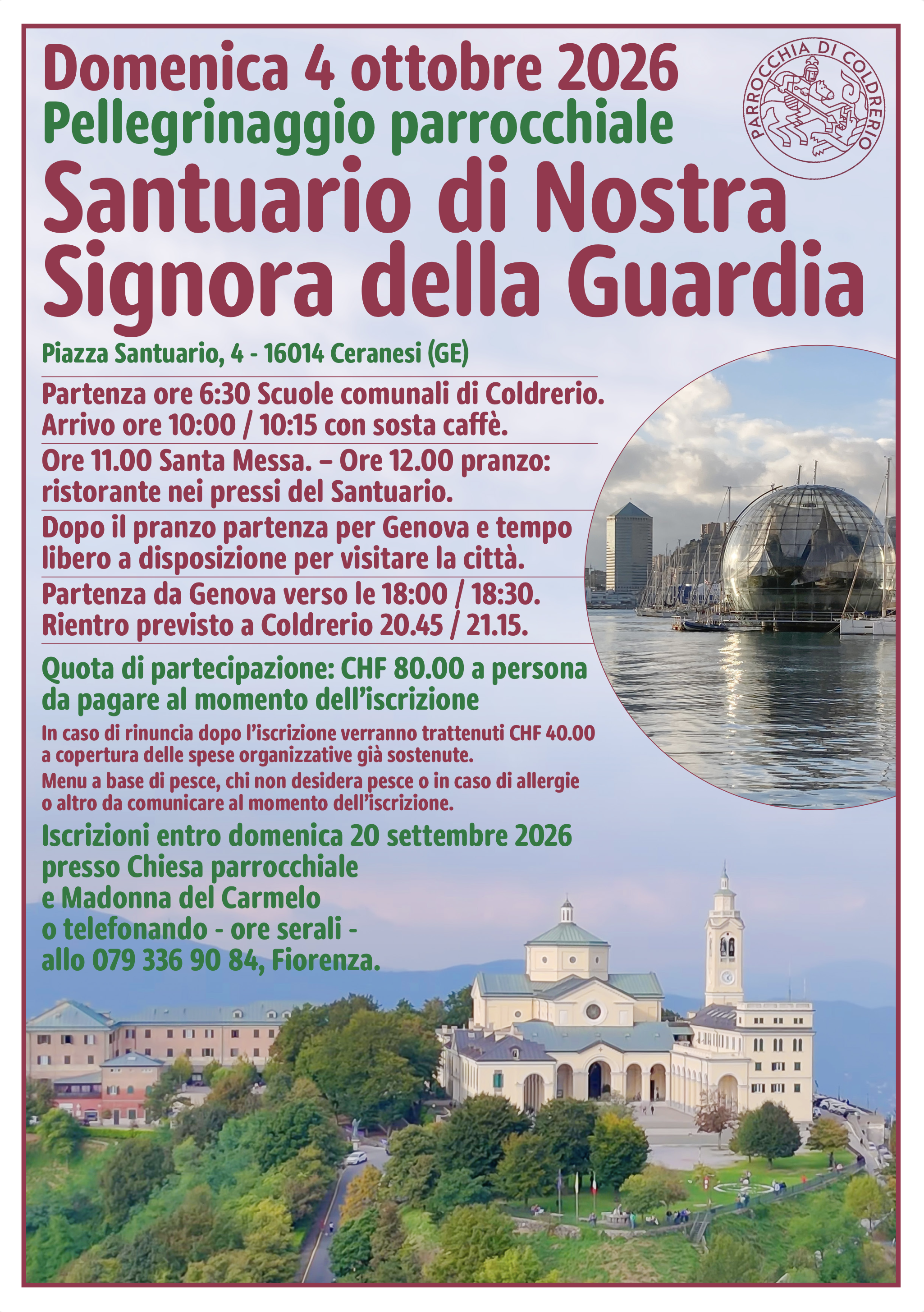 pellegrinaggio 2026
